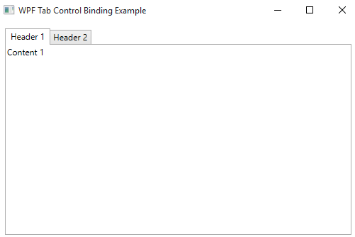 WPF TabControl Binding Example