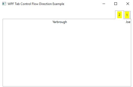 WPF TabControl FlowDirection RightToLeft