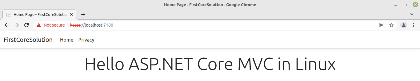 first asp.net mvc core app