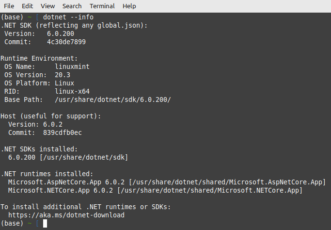 dotnet_core_check_installation image