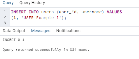 INSERT command with DEFAULT value EXAMPLE